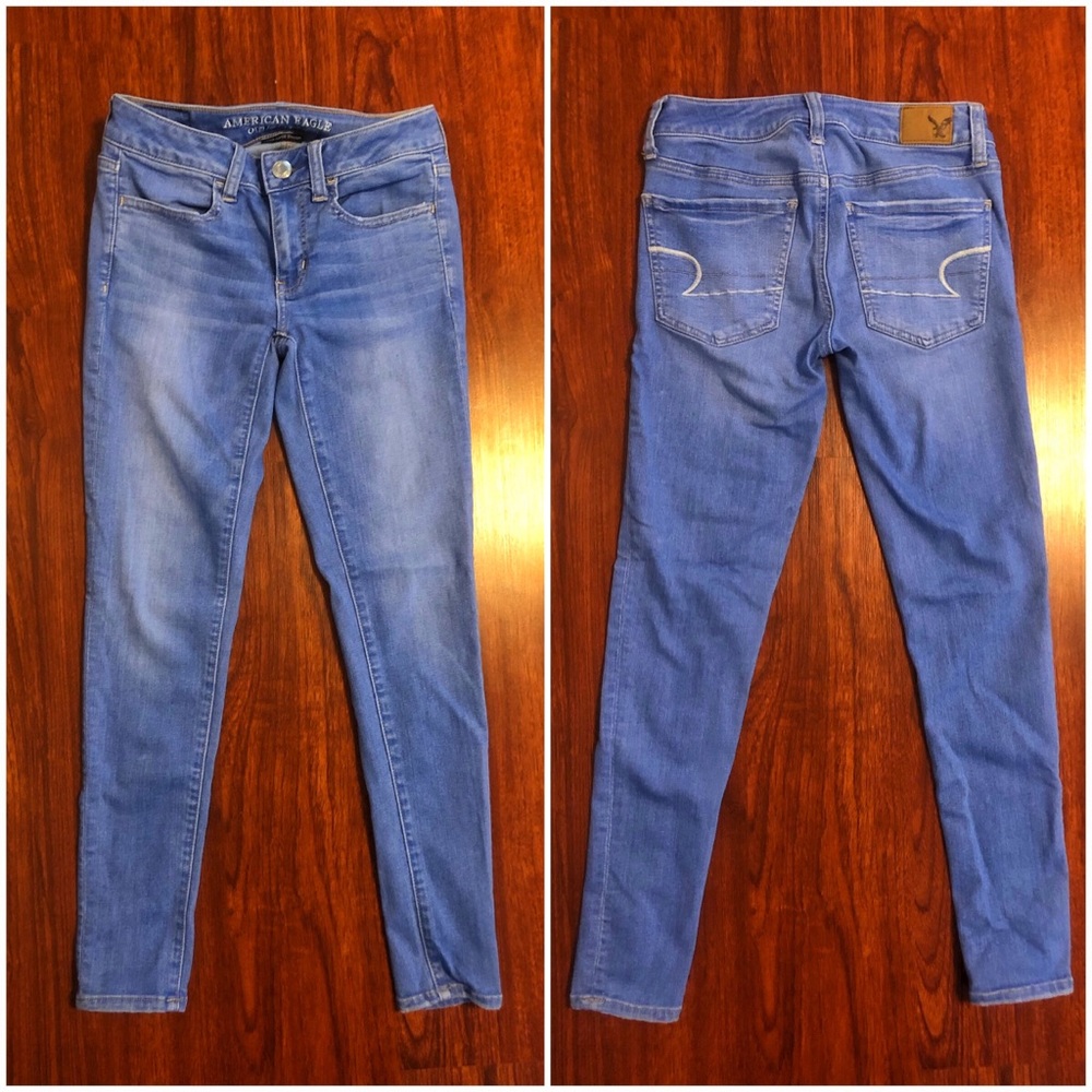 American Eagle bright blue jeggings (Size 2 short)